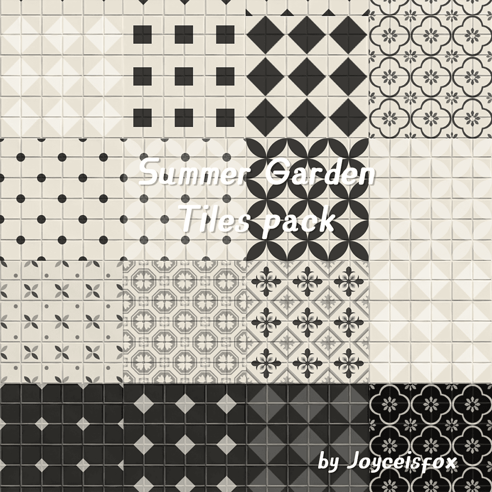 Галерея мода Сет плитки Summer Garden Tiles pack #3